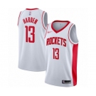 Men's Houston Rockets #13 James Harden Authentic White Finished Basketball Jersey - Association Edition