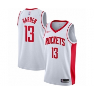 Men's Houston Rockets #13 James Harden Authentic White Finished Basketball Jersey - Association Edition