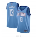 Men's Houston Rockets #13 James Harden Authentic blue Basketball Jersey  2020-2021 City Edition