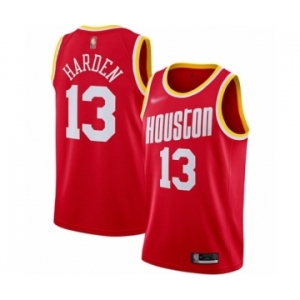 Men's Houston Rockets #13 James Harden Swingman Red Hardwood Classics Finished Basketball Jersey