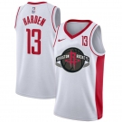 Men's Houston Rockets #13 James Harden White Nike City Edition Number Swingman Jersey