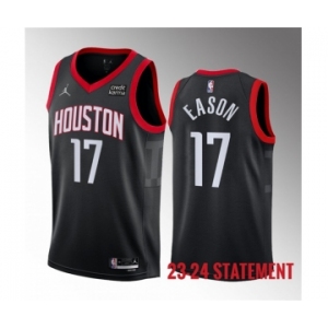 Men's Houston Rockets #17 Tari Eason Black 2023 Statement Edition Stitched Basketball Jersey