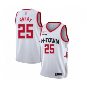 Men's Houston Rockets #25 Robert Horry Authentic White Basketball Jersey - 2019-20 City Edition