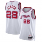 Men's Houston Rockets #28 Alperen Sengun White 2025-26 City Edition Stitched Jersey