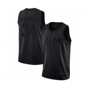 Men's Houston Rockets #34 Hakeem Olajuwon Swingman Black MVP Basketball Jersey