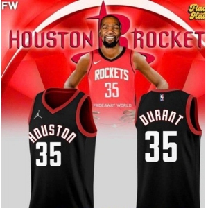 Mens Houston Rockets #35 Kevin Durant Black Statement Edition Swingman Jersey