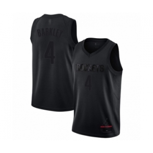 Men's Houston Rockets #4 Charles Barkley Swingman Black MVP Basketball Jersey