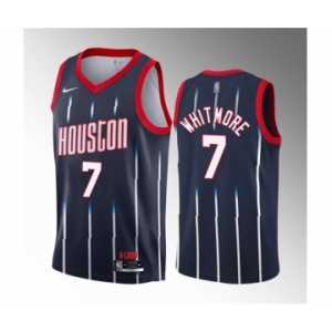 Men's Houston Rockets #7 Cam Whitmore Navy 2023 Draft Classic Edition Stitched Basketball Jersey