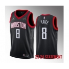 Men's Houston Rockets #8 Jae'Sean Tate Black 2023 Statement Edition Stitched Basketball Jersey