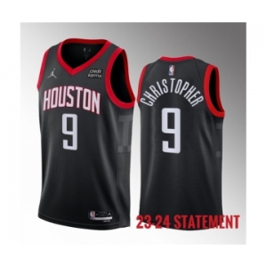 Men's Houston Rockets #9 Josh Christopher Black 2023 Statement Edition Stitched Basketball Jersey