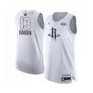 Men's Jordan Houston Rockets #13 James Harden Authentic White 2018 All-Star Game Basketball Jersey