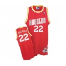 Men's Mitchell and Ness Houston Rockets #22 Clyde Drexler Swingman Red Throwback NBA Jersey