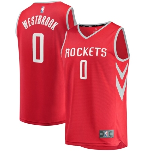 Men's Nike Houston Rockets #0 Russell Westbrook Swingman Red NBA Jersey - Icon Edition