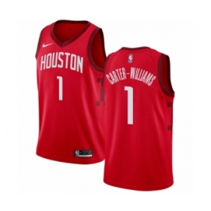 Men's Nike Houston Rockets #1 Michael Carter-Williams Red Swingman Jersey - Earned Edition