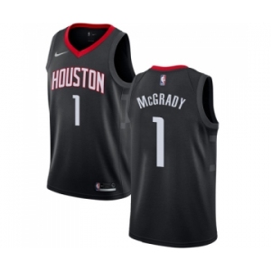 Men's Nike Houston Rockets #1 Tracy McGrady Swingman Black Alternate NBA Jersey Statement Edition