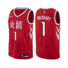 Men's Nike Houston Rockets #1 Tracy McGrady Swingman Red NBA Jersey - City Edition