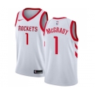 Men's Nike Houston Rockets #1 Tracy McGrady Swingman White Home NBA Jersey - Association Edition