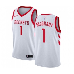 Men's Nike Houston Rockets #1 Tracy McGrady Swingman White Home NBA Jersey - Association Edition