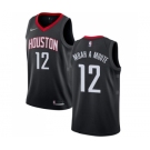 Men's Nike Houston Rockets #12 Luc Mbah a Moute Swingman Black Alternate NBA Jersey Statement Edition