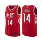 Men's Nike Houston Rockets #14 Gerald Green Authentic Red NBA Jersey - City Edition