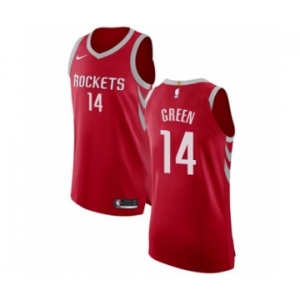 Men's Nike Houston Rockets #14 Gerald Green Authentic Red NBA Jersey - Icon Edition