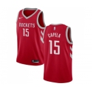 Men's Nike Houston Rockets #15 Clint Capela Swingman Red Road NBA Jersey - Icon Editio