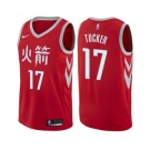 Men's Nike Houston Rockets #17 PJ Tucker Authentic Red NBA Jersey - City Edition