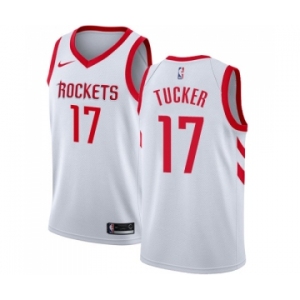 Men's Nike Houston Rockets #17 PJ Tucker Authentic White NBA Jersey - Association Edition