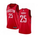 Men's Nike Houston Rockets #25 Robert Horry Red Swingman Jersey - Earned Edition