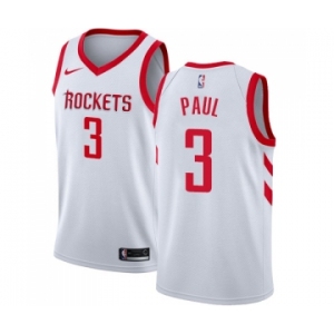 Men's Nike Houston Rockets #3 Chris Paul Authentic White Home NBA Jersey - Association Edition