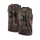 Men's Nike Houston Rockets #34 Hakeem Olajuwon Swingman Camo Realtree Collection NBA Jersey