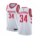 Men's Nike Houston Rockets #34 Hakeem Olajuwon Swingman White Home NBA Jersey - Association Edition