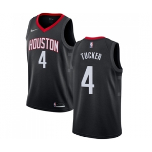 Men's Nike Houston Rockets #4 PJ Tucker Swingman Black Alternate NBA Jersey Statement Edition