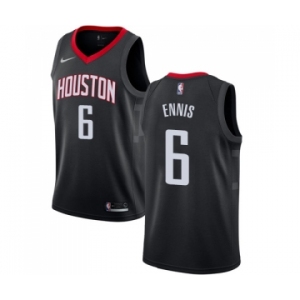 Men's Nike Houston Rockets #6 Tyler Ennis Swingman Black Alternate NBA Jersey Statement Edition