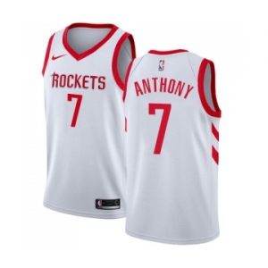 Men's Nike Houston Rockets #7 Carmelo Anthony Swingman White NBA Jersey - Association Edition