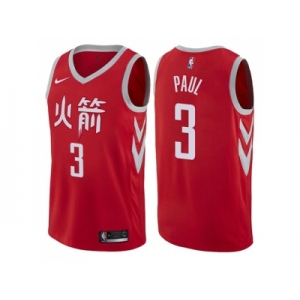 Nike Houston Rockets #3 Chris Paul Red NBA Swingman City Edition Jersey