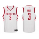 Nike NBA Houston Rockets #3 Chris Paul Jersey 2017-18 New Season White Jersey