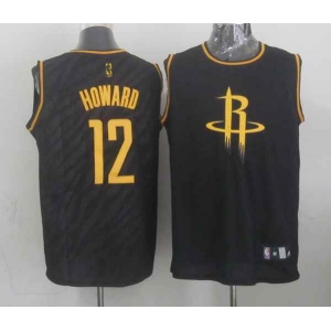 nba houston rockets #12 howard black[gold lettering fashion]