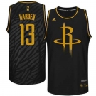 nba houston rockets #13 james harden black[gold lettering fashion]