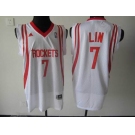 nba houston rockets #7 jeremy lin white