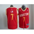 nba houston rockets #7 lin red[swingman revolution 30-2]