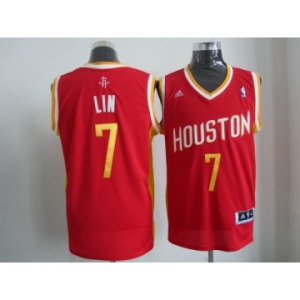 nba houston rockets #7 lin red[swingman revolution 30-2]