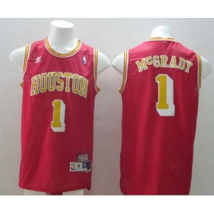 nba jerseys houston rockets #1 mcgrady red m&n[swingman][mcgrady]