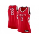 Women Nike Houston Rockets #13 James Harden Red NBA Swingman Icon Edition Jersey
