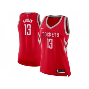 Women Nike Houston Rockets #13 James Harden Red NBA Swingman Icon Edition Jersey