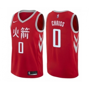 Women's Nike Houston Rockets #0 Marquese Chriss Swingman Red NBA Jersey - City Edition