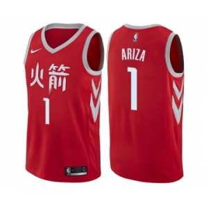 Women's Nike Houston Rockets #1 Trevor Ariza Swingman Red NBA Jersey - City Edition