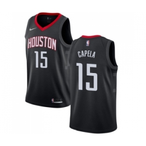 Women's Nike Houston Rockets #15 Clint Capela Swingman Black Alternate NBA Jersey Statement Edition