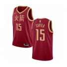 Women's Nike Houston Rockets #15 Clint Capela Swingman Red NBA Jersey - 2018-19 City Edition
