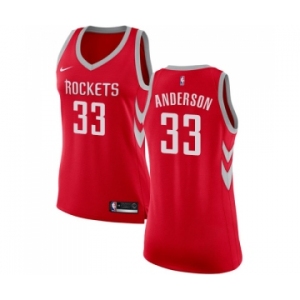 Women's Nike Houston Rockets #33 Ryan Anderson Swingman Red Road NBA Jersey - Icon Edition
